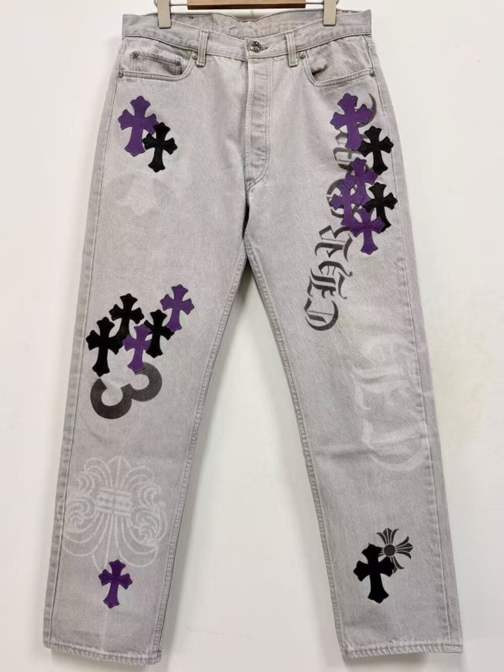 Chrome Hearts White printing Jeans